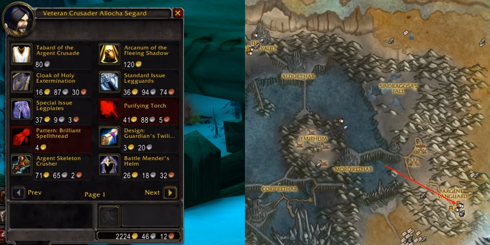 What dungeons give Argent Crusade rep?